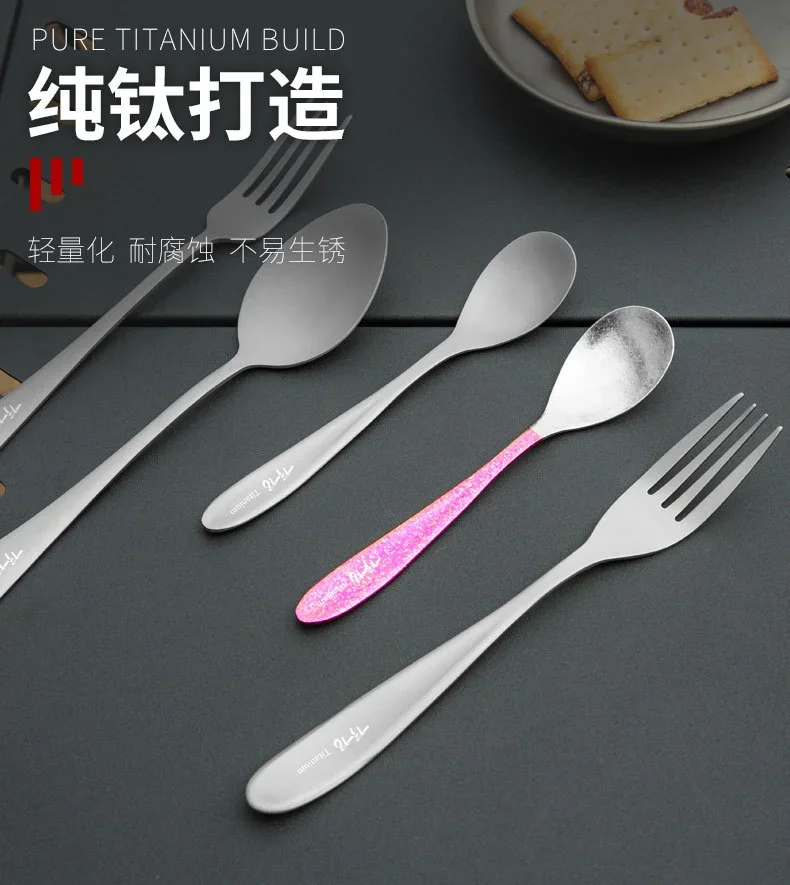 Frosted Titanium Flatware Set detail 7